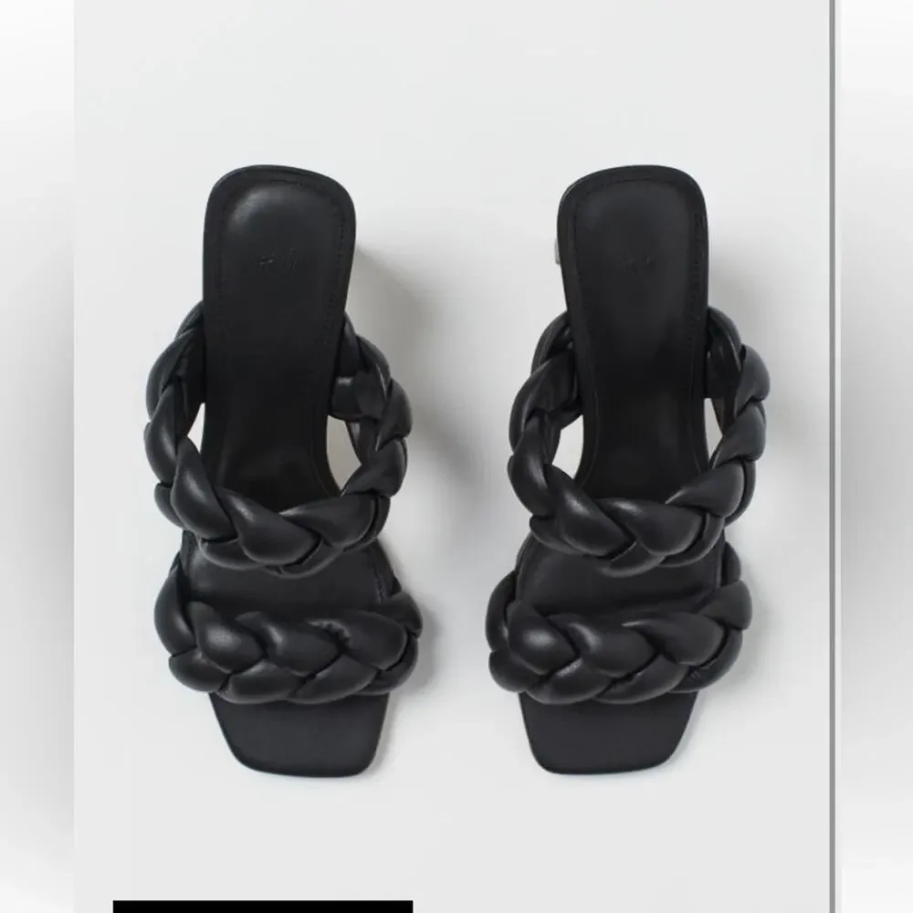 H&M Quilted Faux Leather Sandal Heels - Picture 2 of 10